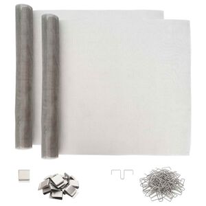 vidaXL Copertura per pozzetto di luce con clip 2 pz 70 x 130 cm
