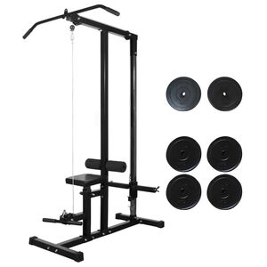 vidaXL Macchina Multistazione con Piastre di Peso 40kg