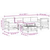 vidaXL Set Divani da Giardino 6 pz con Cuscini in Legno Massello