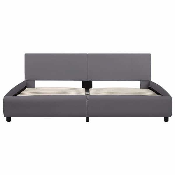 vidaXL Giroletto con LED Grigio in Similpelle 180x200 cm