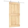 vidaXL Porta Scorrevole con Set Hardware 100x210cm Legno Massello Pino