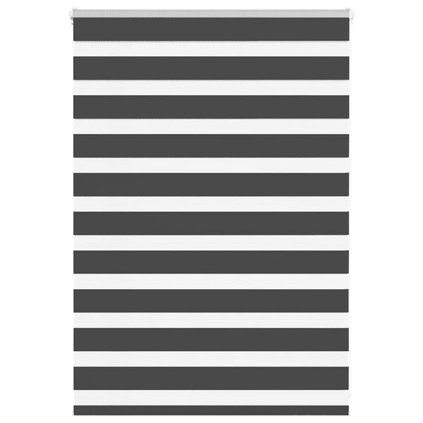 vidaXL Tenda a Rullo Zebra Nero Larghezza Tessuto 105,9 cm Poliestere