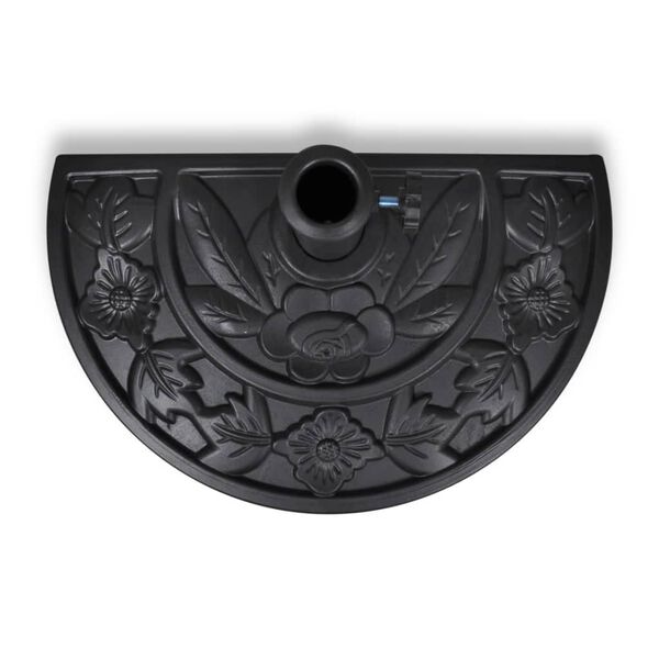 vidaXL Base per parasole/ombrellone semicircolare in resina