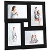 vidaXL Cornice Multipla per 4 Foto 10x15cm Nera in MDF