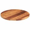 vidaXL Piano Tavolo in Legno Massello di Acacia Rotondo 25-27 mm 50 cm