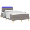 vidaXL Letto a Sorgente LED con materasso Talpa 120 x 200 cm Tessuto