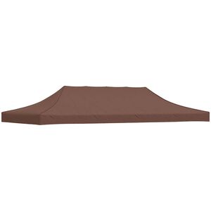 vidaXL Tetto per Tendone per Feste 6x3 m Marrone 270 g/m&sup2;