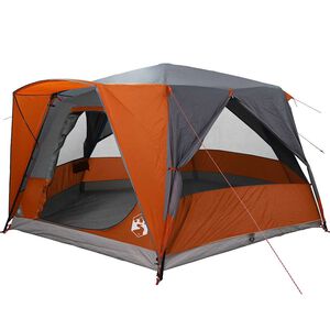vidaXL Tenda Capanna con tetto Grigio e arancione 400 x 350 x 212 cm