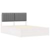 vidaXL Letto con Testiera Rivestita Grigio chiaro 140 x 200 cm