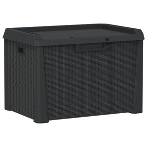 vidaXL Baule da Giardino Antracite 125 L in PP