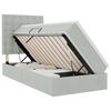 vidaXL Letto con contenitore LED e materasso Grigio Chiaro 90 x 190 cm