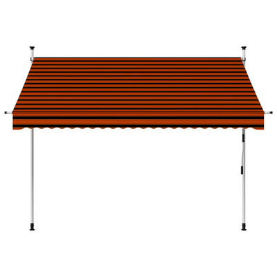 vidaXL Tenda da Sole Retrattile Manuale 250 cm Arancione e Marrone