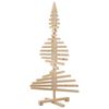 vidaXL Albero di Natale Decorativo in Legno 120 cm Legno Massello Pino