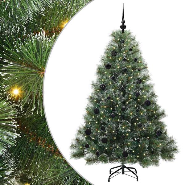 vidaXL Albero di Natale artificiale con 150 LED Verde 150 cm PE e PVC