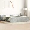 vidaXL Giroletto con Testiera e Pediera Grigio Cemento 180x200 cm