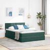 vidaXL Letto con Contenitore Verde Scuro 140 x 190 cm Velluto