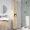 vidaXL Mobile da Bagno con porta Rovere Sonoma 30,5 x 30 x 195 cm