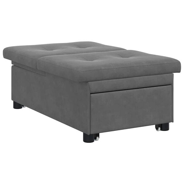 vidaXL Divano Letto Estraibile Grigio scuro 194 x 67 x 82 cm