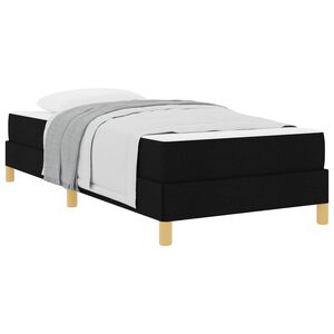 vidaXL Letto a molle con materasso Nero 80 x 200 cm Tessuto