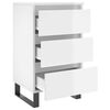 vidaXL Comodini 2 pz Bianco Lucido 40x35x69 cm in Legno Multistrato