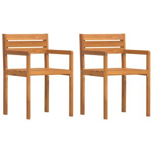 vidaXL Sedie da Giardino 2 pz 50x53x80 cm Legno Massello di Acacia