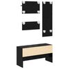 vidaXL Set mobili da ingresso 4 pcs Rovere Nero Legno multistrato