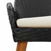 vidaXL Set da Pranzo per Giardino con cuscino 3 pcs Nero polyrattan