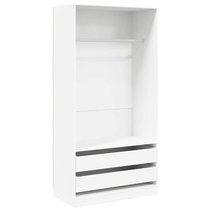 vidaXL Armadio Bianco 100x50x200 cm in Legno Multistrato