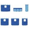 vidaXL Struttura del Letto Loft per Bambini con Tendine Nero e Blu