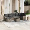 vidaXL Set Divano da Giardino 8 pz con Cuscini Grigio in Polyrattan