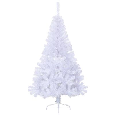 vidaXL Albero di Natale Artificiale a Metà Supporto Bianco 120 cm PVC