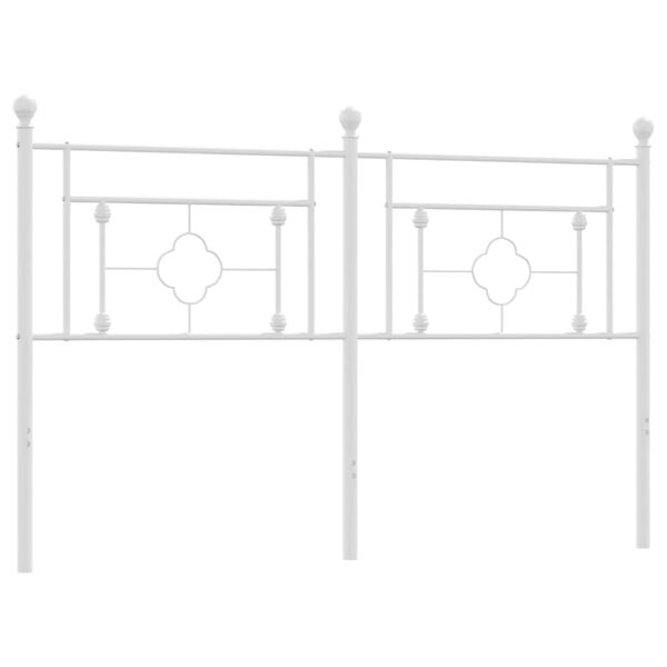 vidaXL Testiera di Ricambio in Metallo Bianco 160 cm