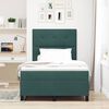 vidaXL Letto a molle con materasso Verde Scuro 120 x 200 cm Tessuto