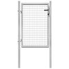 vidaXL Cancello da Giardino in Acciaio Zincato 105x100 cm Argento