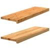 vidaXL Davanzali 2 pz Marrone Chiaro 80x25x2 cm Legno Massello Rovere