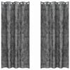 vidaXL Tende in Velluto 2 pz Grigio 245 x 140 cm Velluto