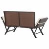 vidaXL Panca da Giardino con Cuscini Marrone 176 cm in Polyrattan