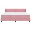 vidaXL Letto a molle con materasso Rosa 200 x 180 cm Velluto