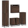 vidaXL Set Mobili da Bagno 4 pz Rovere Marrone in Legno Multistrato
