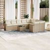 vidaXL Set Divano da Giardino 10 pz con Cuscini Beige in Polyrattan