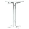 vidaXL Tavolo da Bar Bianco &Oslash;80x110 cm Legno Multistrato e Acciaio