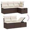 vidaXL Set Divano da Giardino 6 pz con Cuscini Marrone in Polyrattan