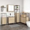 vidaXL Set Mobili da Bagno 2 pz Rovere Sonoma in Legno Multistrato