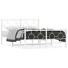 vidaXL Giroletto con Testiera e Pediera Metallo Bianco 140x190 cm
