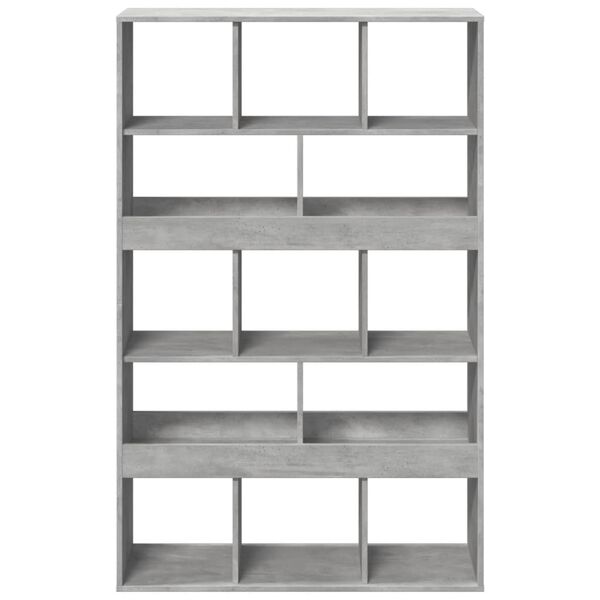 vidaXL Libreria Grigio Cemento 100x33x156,5 cm in Truciolato