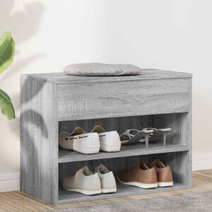 vidaXL Scarpiera Grigio Sonoma 60x30x45 cm in Legno Multistrato