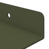 vidaXL Mensola sospesa 4 pcs Verde oliva 60 x 9 x 2,5 cm Acciaio
