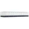 vidaXL Voliera con Estensione Argento 1246x414x212 cm in Acciaio