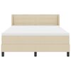 vidaXL Letto a molle con materasso Crema 200 x 140 cm Poliestere