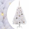 vidaXL Albero di Natale artificiale 120 cm PVC e Acciaio Bianco